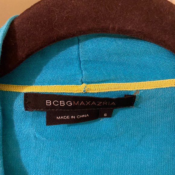 BCBG cropped turquoise one button cardigan - Picture 5 of 6